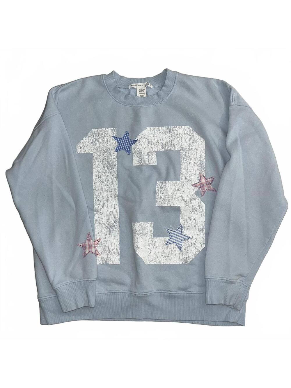 Altar’d State Blue 13 Star Graphic Sweatshirt Women’s Size Small